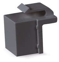 Keystone Blinddeckel für Anschlussdosen, Feller Standard, für 2x KS/GG45, schwarz