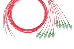 Pigtail rouge pour panneau fibre optique brin compact G652 D, 250µm Fiche LC/APC 2.0 mètres