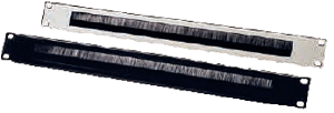 Panneau passe-câble 19“ avec brosse gris RAL7035