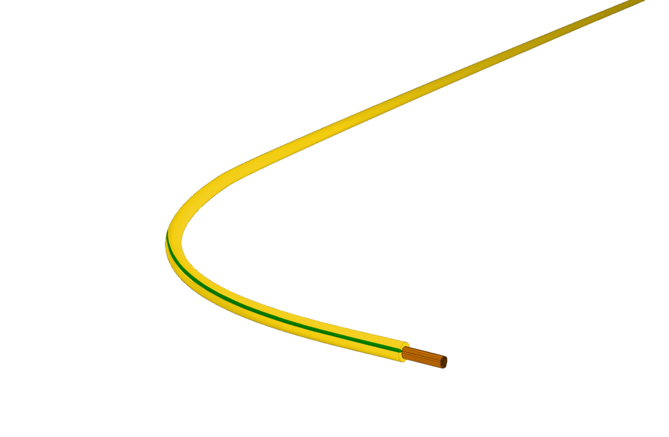 Fil souple Radox 3GKW 6mm2 sh 600V jaune-vert