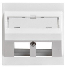 LAN UP-K Schrägauslassdose 2x Keystone EDIZIOdue 19 ws