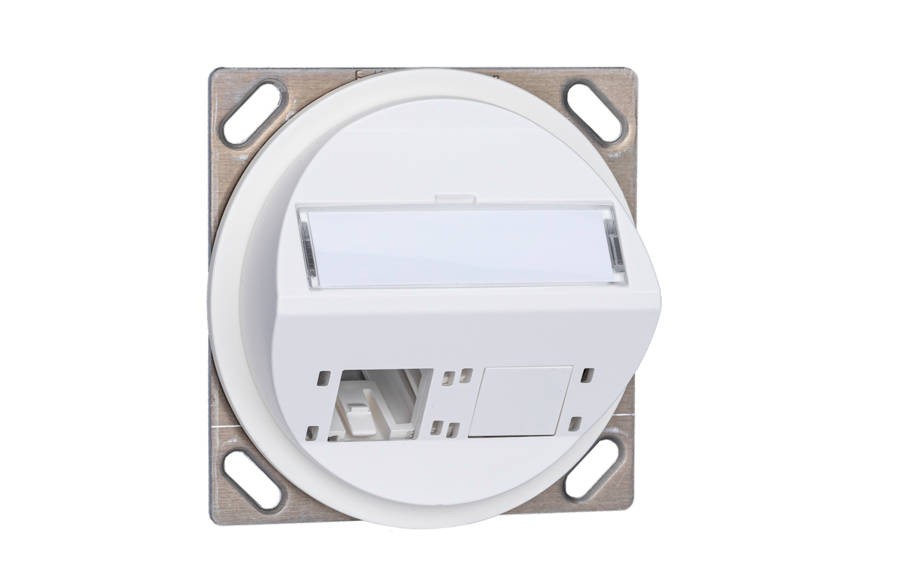 RdM DA-Kanal-Dose, 62, 5, 2 Port, Kat.6A, ws