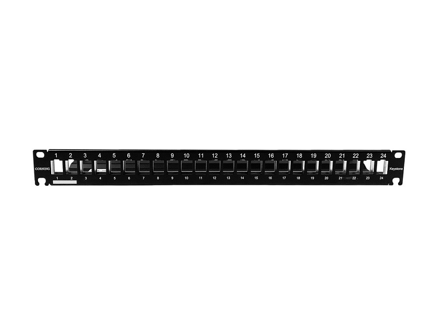 Corning Patchpanel 24 Port 1HE schwarz leer KS-Serie