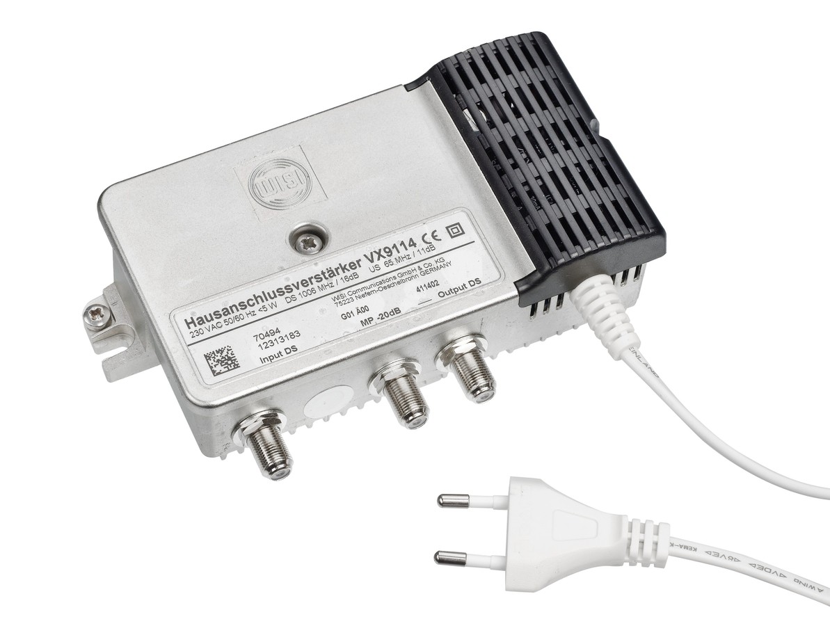 Amplificateur R/TV WISI VX9114 1GHz 14dB, a.voie de retour