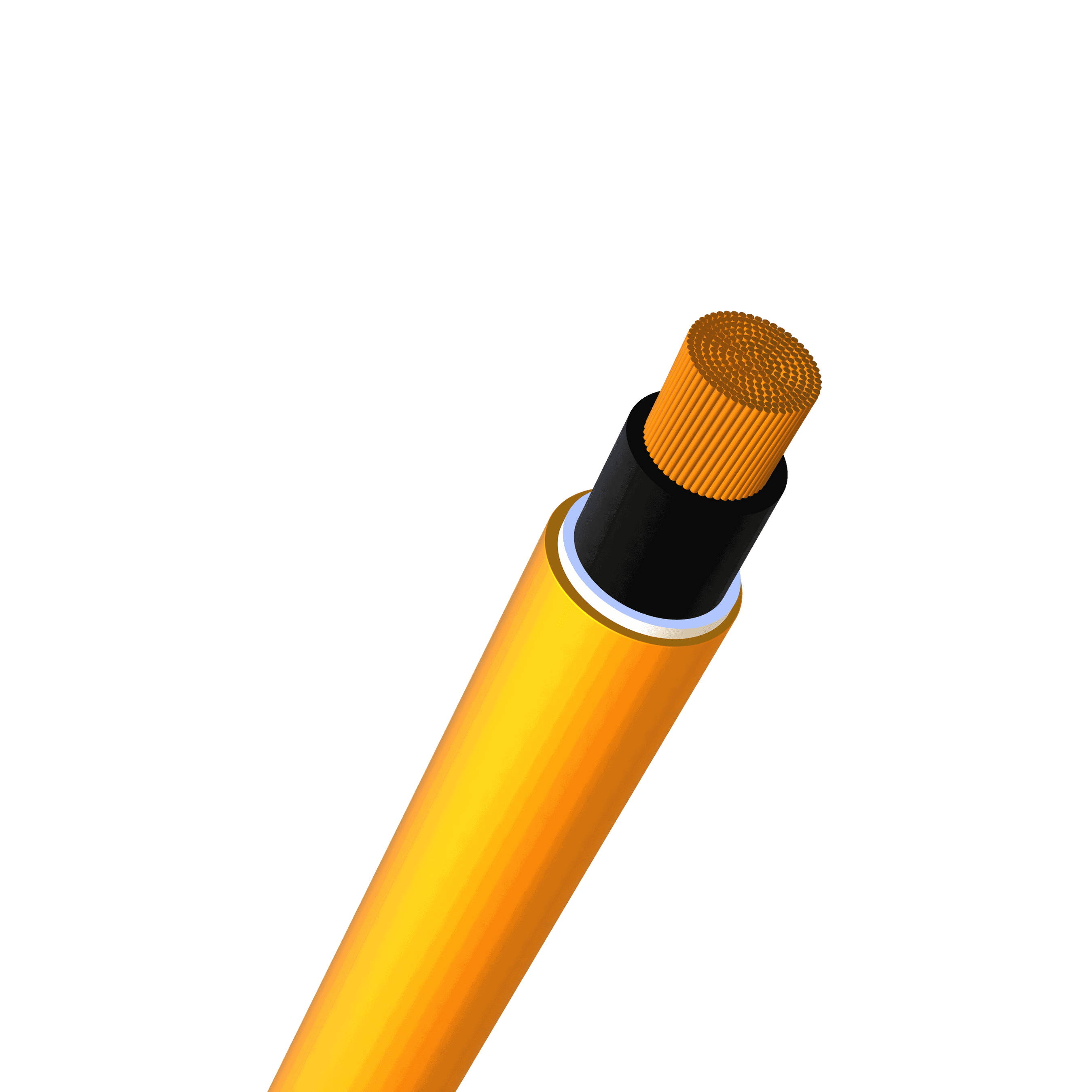 Câble PUR 1x300 L orange Eca