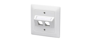 AMP UP Schrägauslasd. 2xRJ45 SL-Jack ws (Kallysto leer)