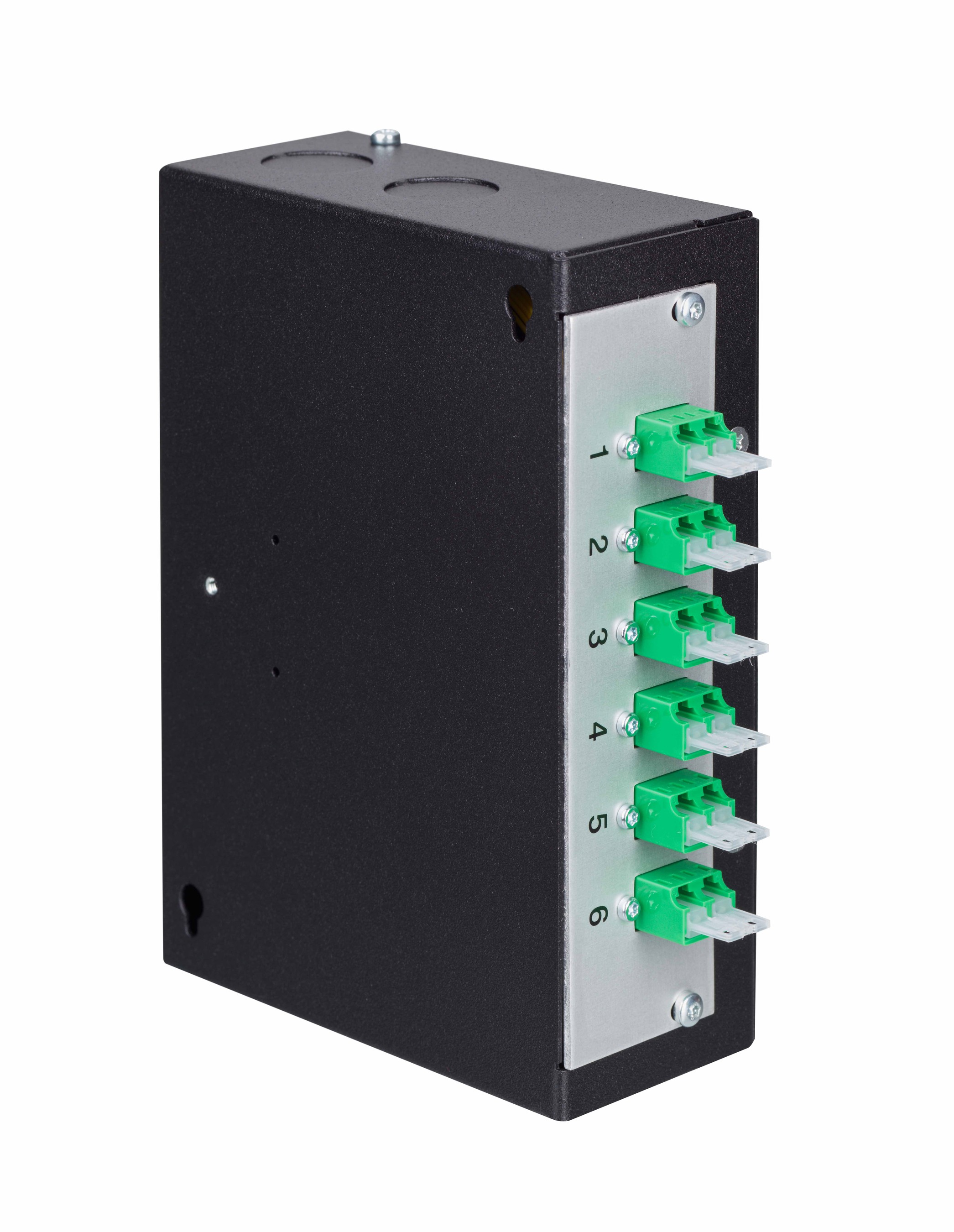 LWL DIN AP Box sz 2xLC/APC Dupl. SM kompl.