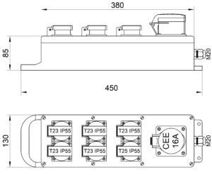 Stromverteiler Hartgummi DISTRO 450-6000