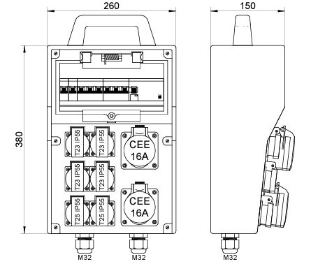 Stromverteiler Hartgummi DISTRO 260-6965