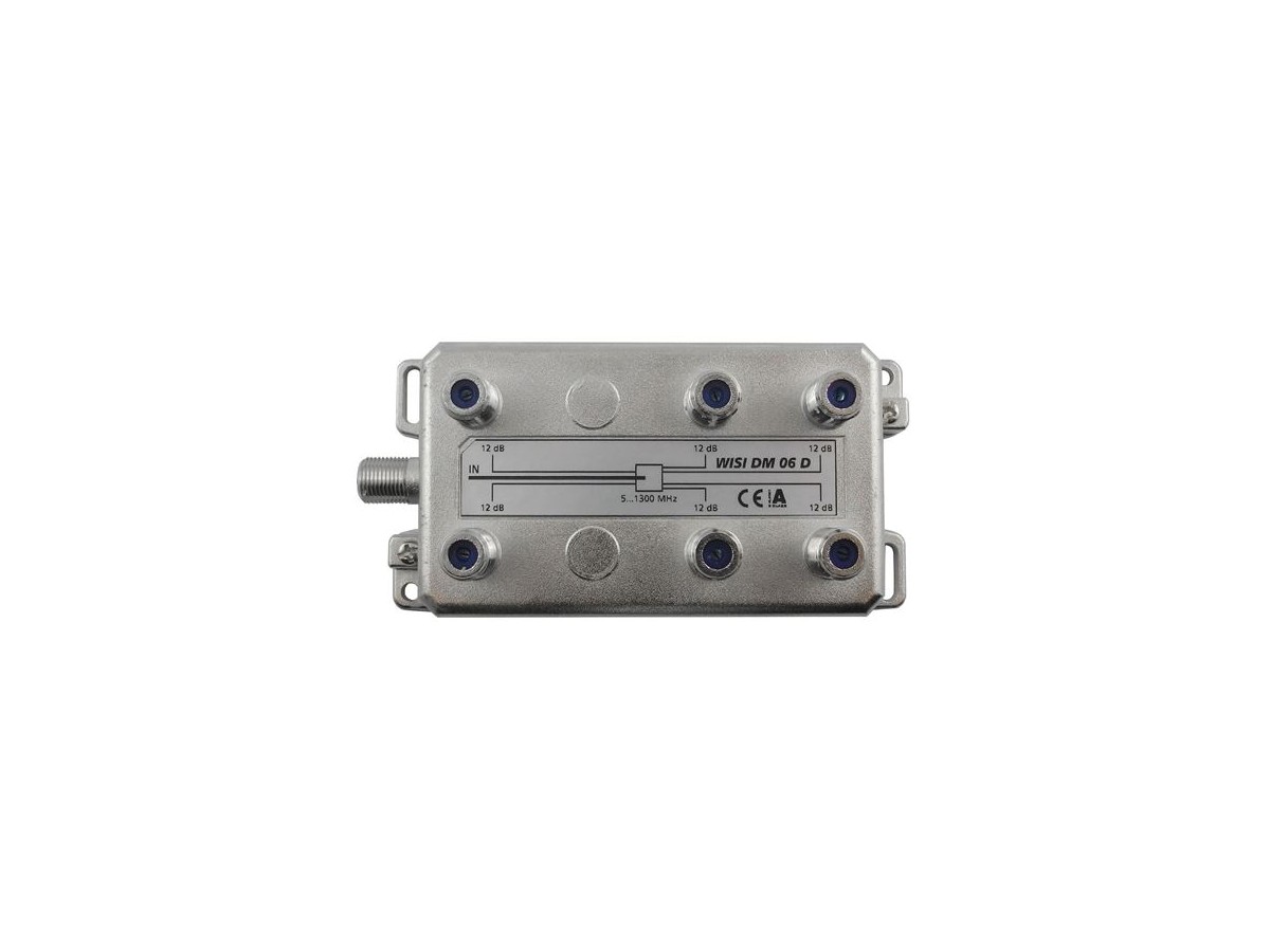 F-Verteiler, DM06D 6-fach 9,4dB 5-1300MHz (DOCSIS 3.1) Schirmklasse A (+10dB)