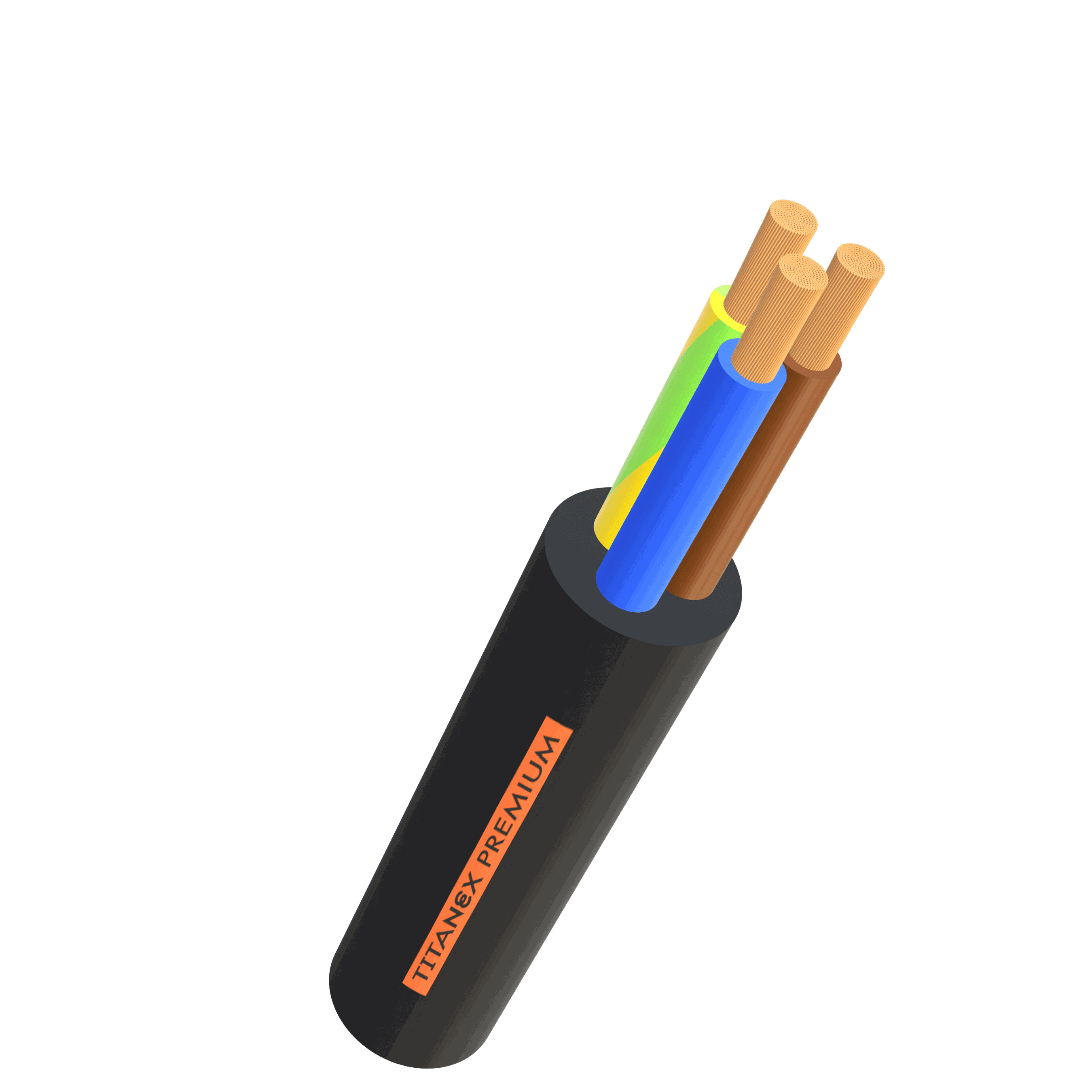 Titanex Premium 3x1.5 LNPE hf schwarz (H07RN-F) Eca