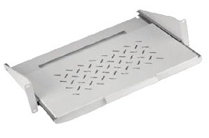 19“ Auszugstablar 2HE 2P 250mm 30kg mit LS PKx 400 RAL7035