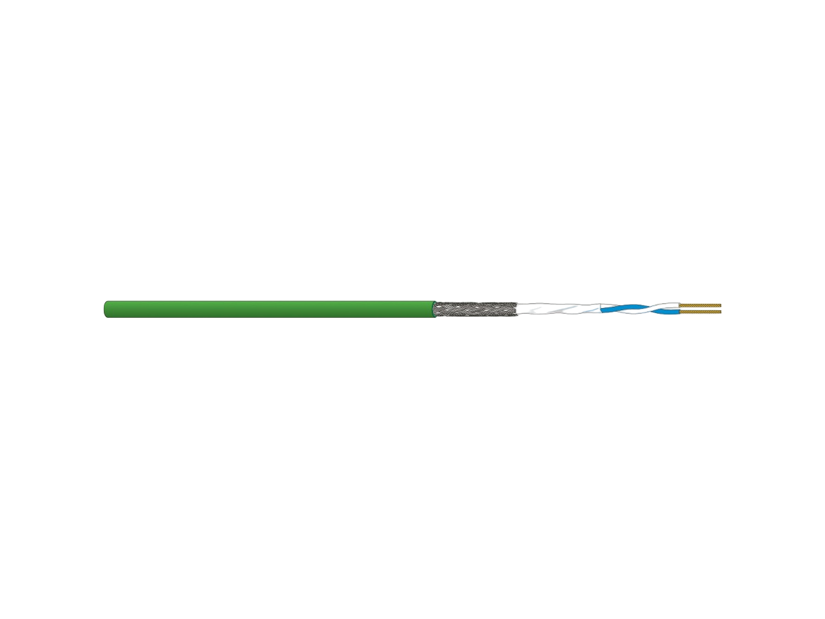 CU SPE 1P flex Industrial PUR S/FTP 1x2xAWG22/7 grün Eca