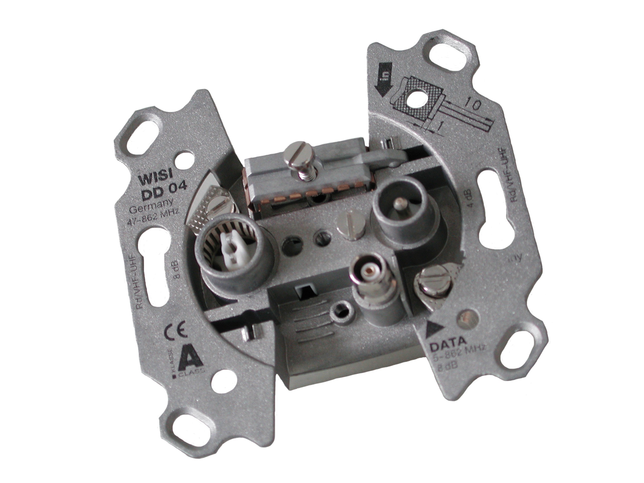 Radio-TV-Daten-Steckdose 11 dB 5-30 MHz Einbaudose (Gr.I)