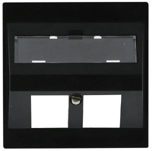 LAN UP-K Schrägauslassdose 2x Keystone EDIZIOdue 19 sw