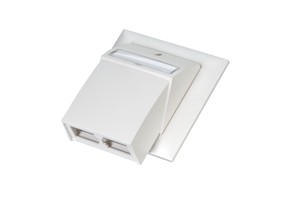 unilan UP Dose Edizio Flachauslasshaube 2x MS/MU/PS 1/8 ws  mit Abdeckrahmen *Auslaufartikel*