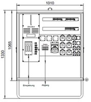 DISTRO Baustromverteiler STVZ 125A weiss (RAL 9010)
