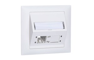 RdM DA-Kanal-Dose EDIZIOdue, 80x86, 2 Port, Kat.6A, ws