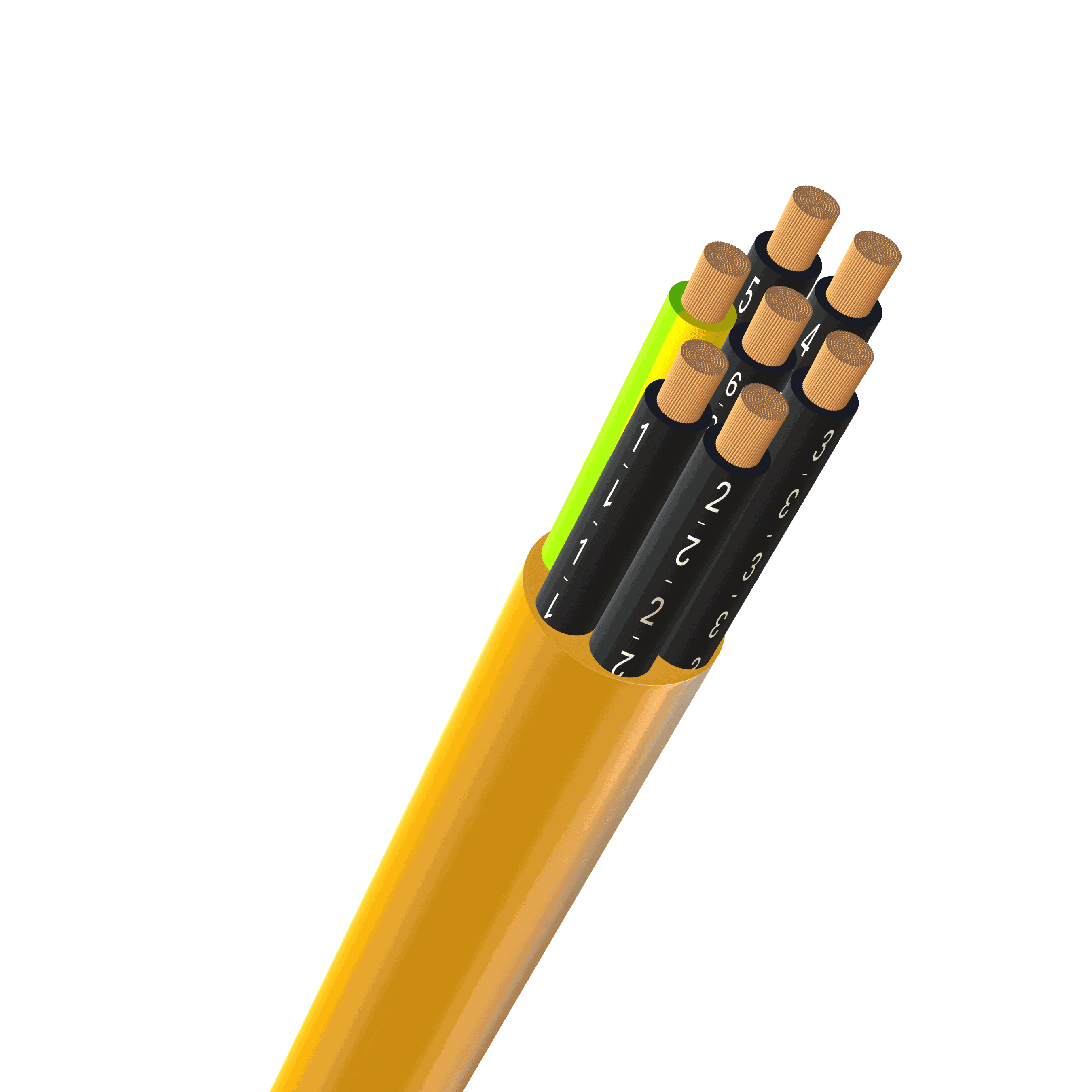 PUR Kabel 7x2.5 LPE orange Fca