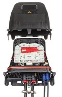 Corning Manchon fibre optique BPEO taille 0 FDP-DROP pour 4 cassettes d'épissure noir