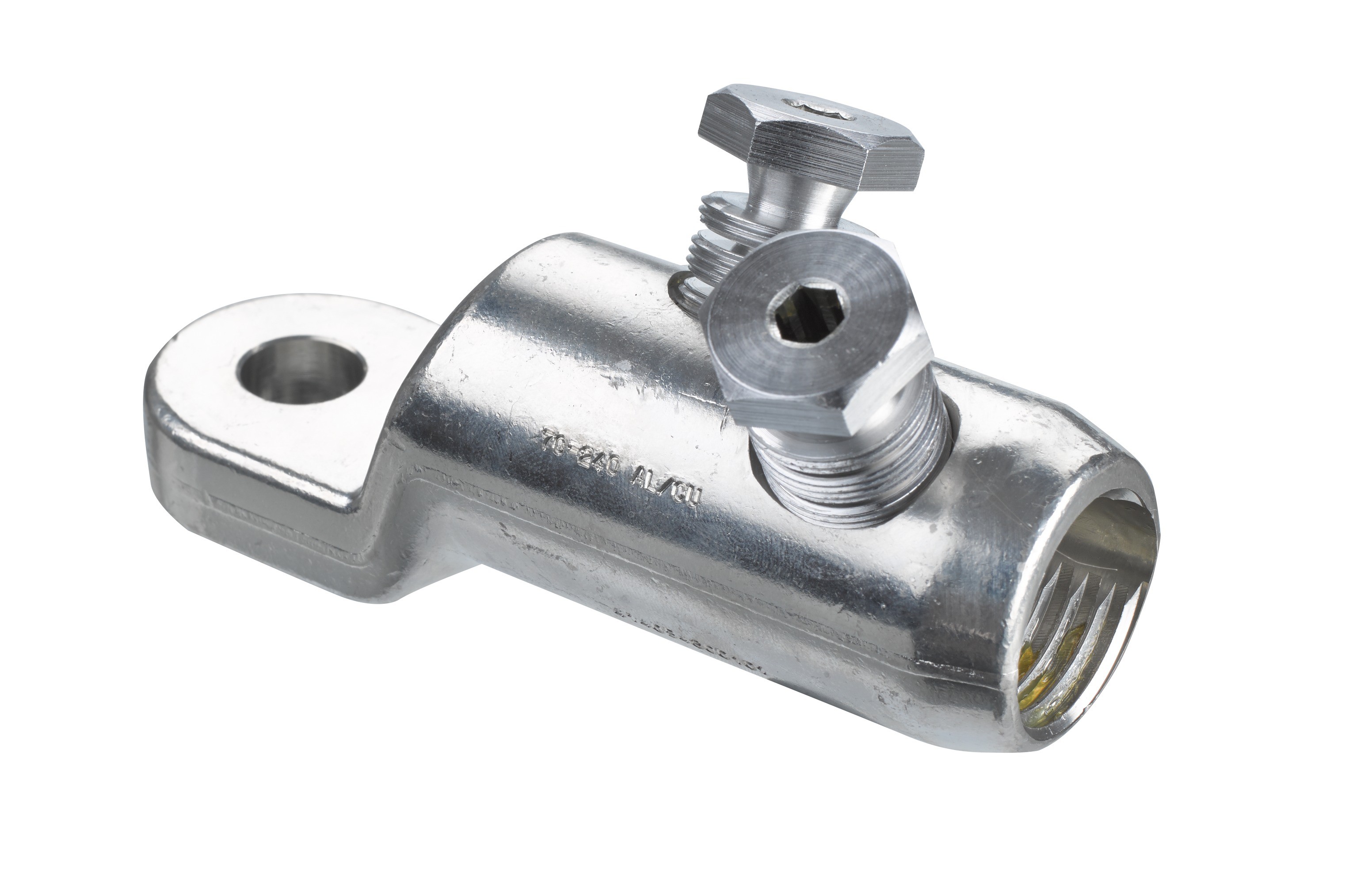 Schraubkabelschuh AL vz für AL/Cu C120-300m2 M12, zentrisch, mit 2 Abreisskopfschrauben