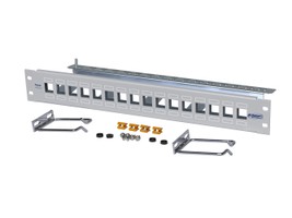 AMP EDV-Panel 16-fach 1.5HE leer gu Für AMP-TWIST 6S SL Jacks inkl. 2Stück Rangierbügel