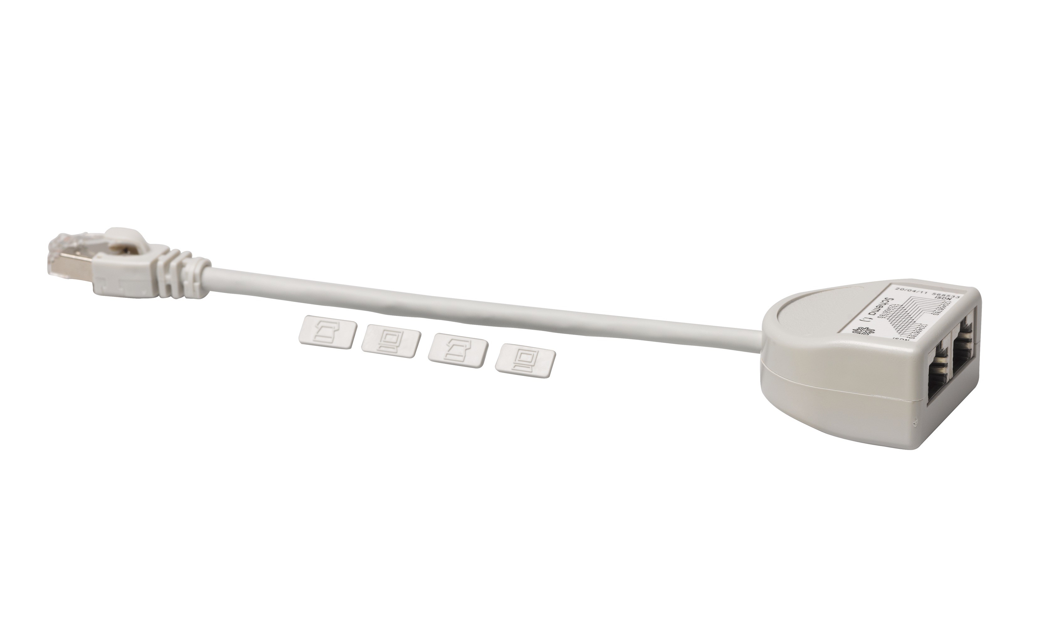 UKV-Splitter Ethernet-Ethernet getrennt 0.2m 12/36-12/36