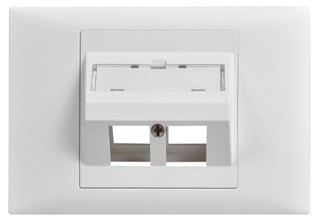 LAN BK115 Schrägauslassdose 2x Keystone EDIZIOdue 19 ws