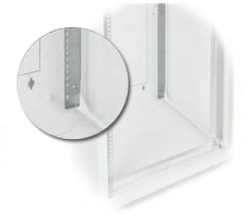 Profilé 19" (perforation ASA) 6U pour PKx (paire)