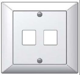 UP-K Anschlussdose, EDIZIOdue-kompatibel, für 2x KS/GG45, ws