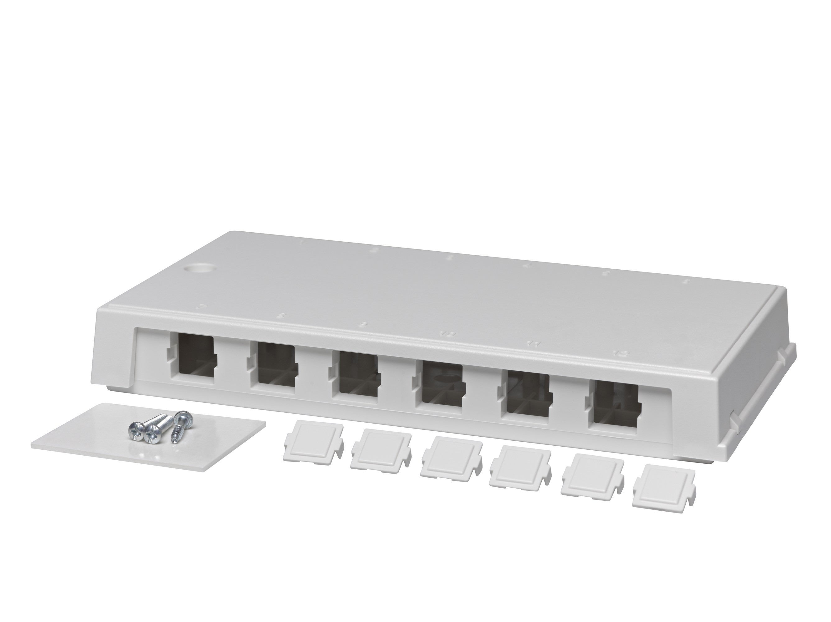 Boîte AP p.12xRJ45 rallonge bc