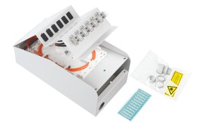 LWL AP Box abgestuft 3xLC/Dupl. 50/125 komp.