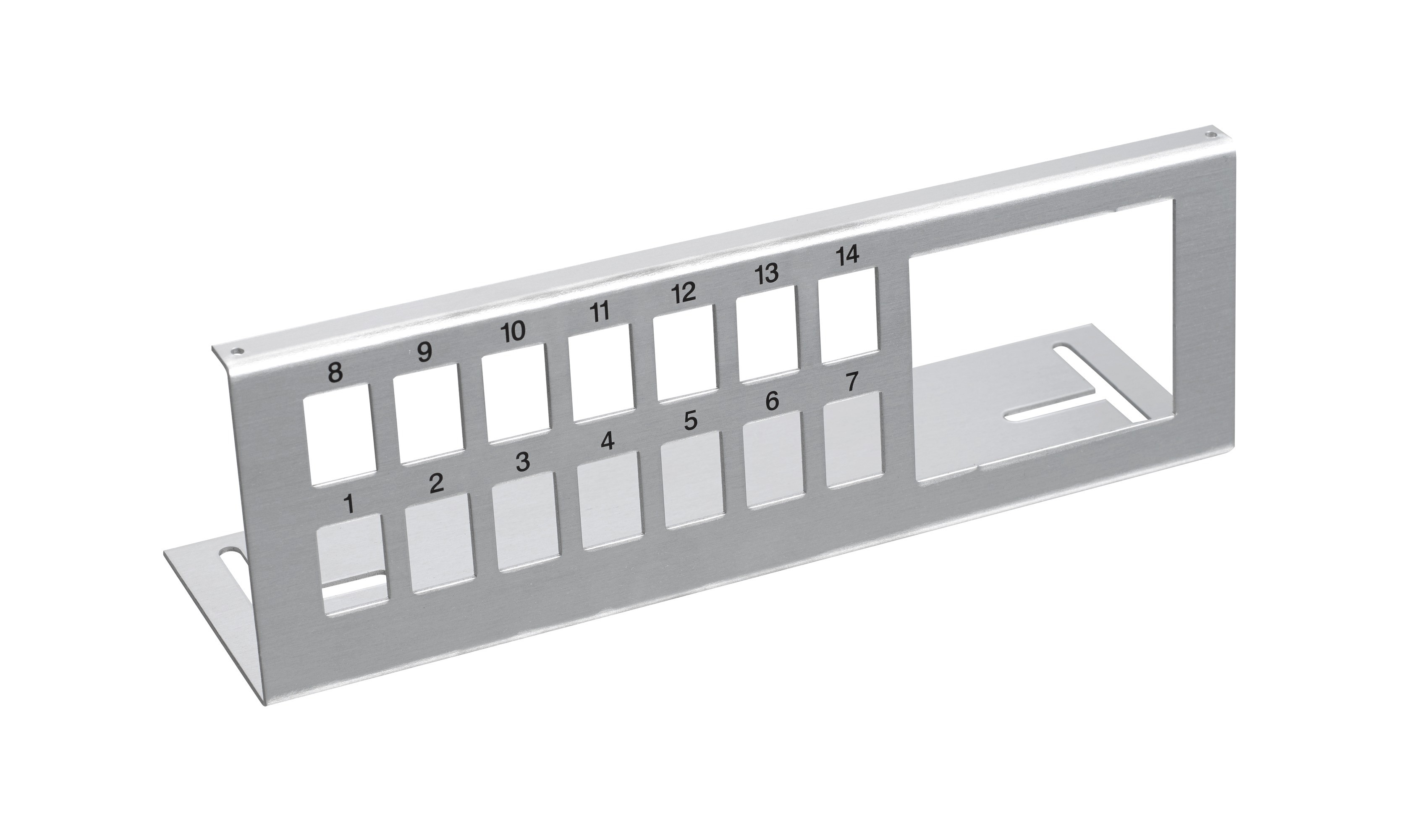 Distributeur Home-Net alu anodis 14xKeystone + 1xFLF Gr.II avec numéroté 1-14 noir