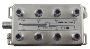 Répartiteur F, DM08D 8 fois 11dB 5-1300MHz