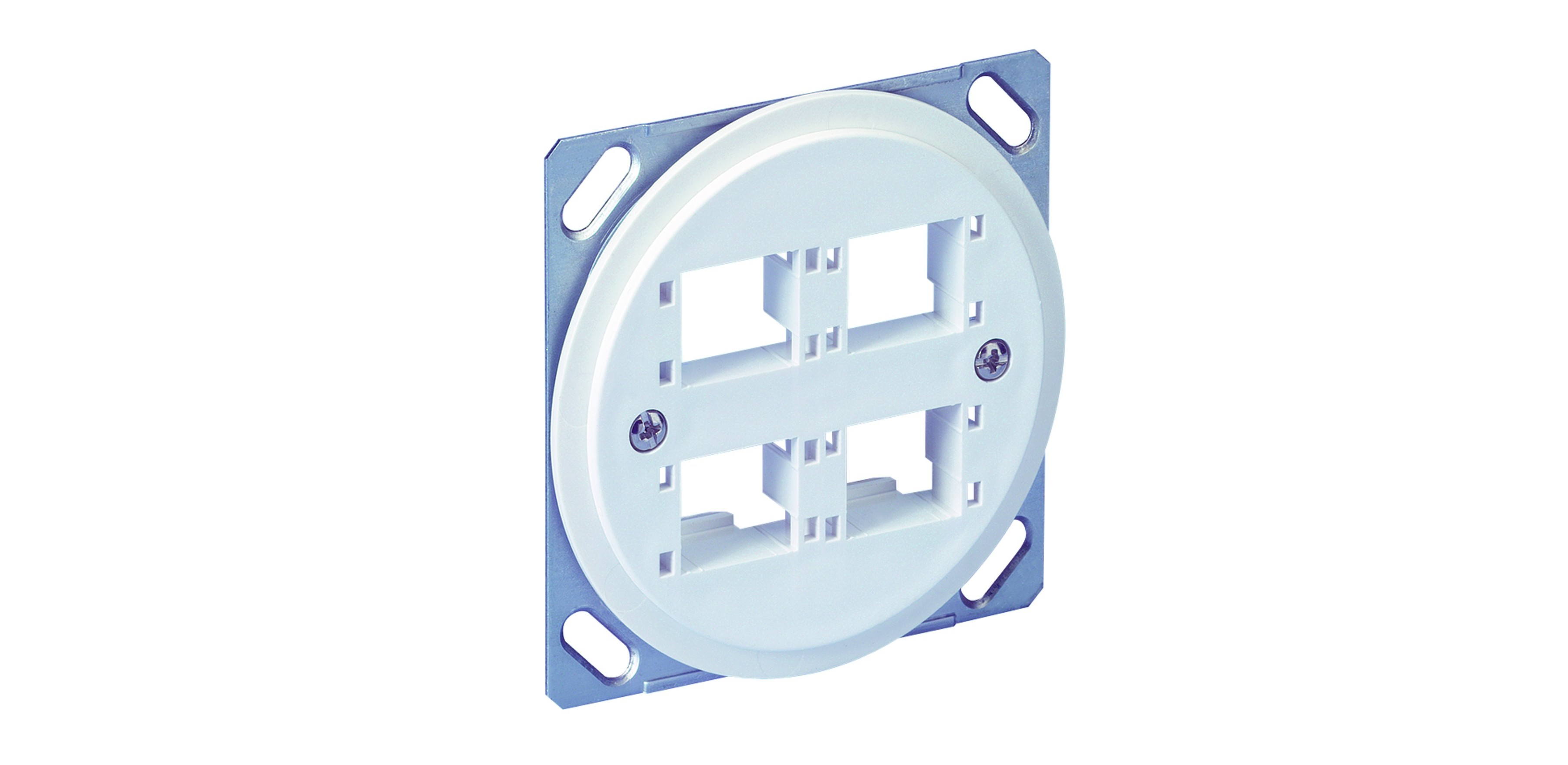 R&M Boîtier à canal FN 62.5mm 4 port vide blc