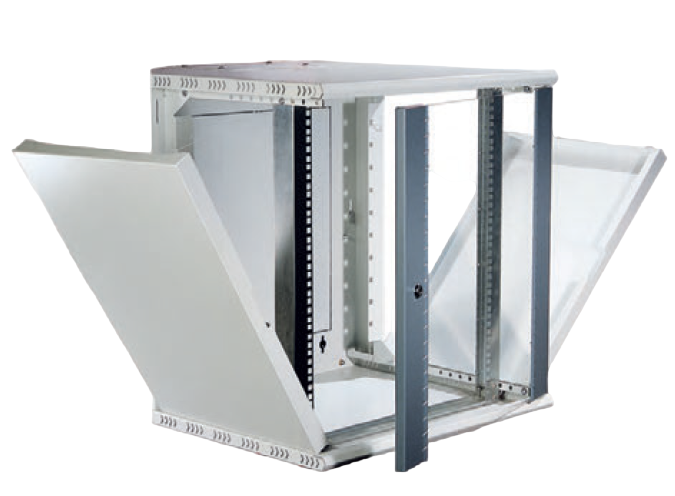 Rack mural sur pied 19" PKM 400 600x413x493 9U RAL7035