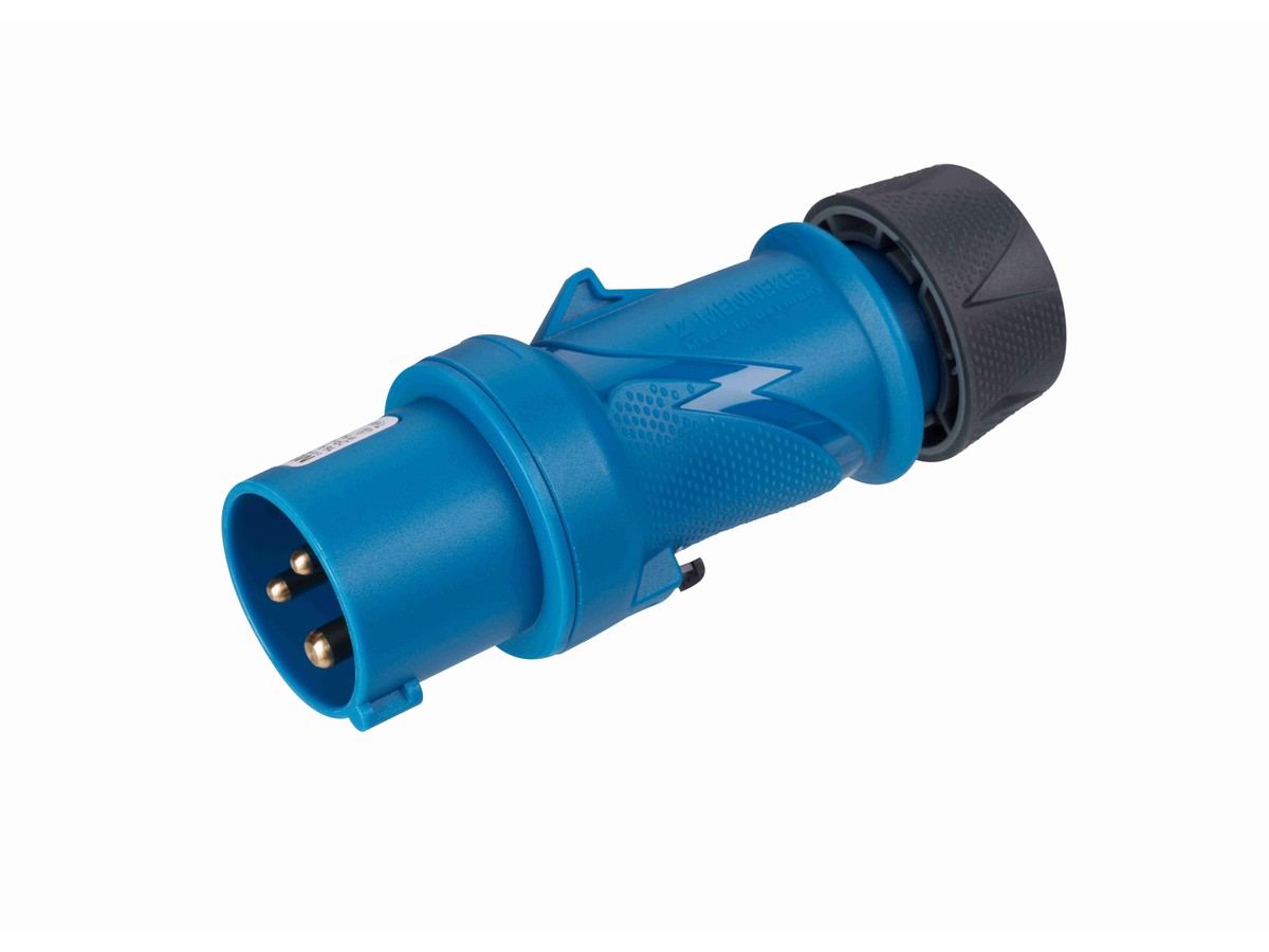 Prise CEE 16A 3P 230V Power Top Xtra bleu 6H IP54