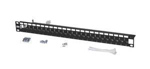 Corning Pann.de distr. Vide 1UH 24 port noir série V