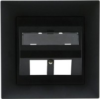 LAN UP60 Schrägauslassdose 2x Keystone EDIZIOdue 20 sw