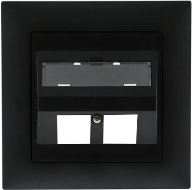 LAN UP60 Schrägauslassdose 2x Keystone EDIZIOdue 20 sw