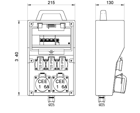 Stromverteiler Hartgummi DISTRO 215-6436