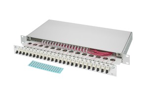 LWL 19" KEV 1HE ausz. 24xSC OM4 komp.