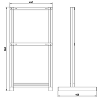 DISTRO Traggestell aus Alu-Profil 20300 
passend zu Verteiler 370 und 371