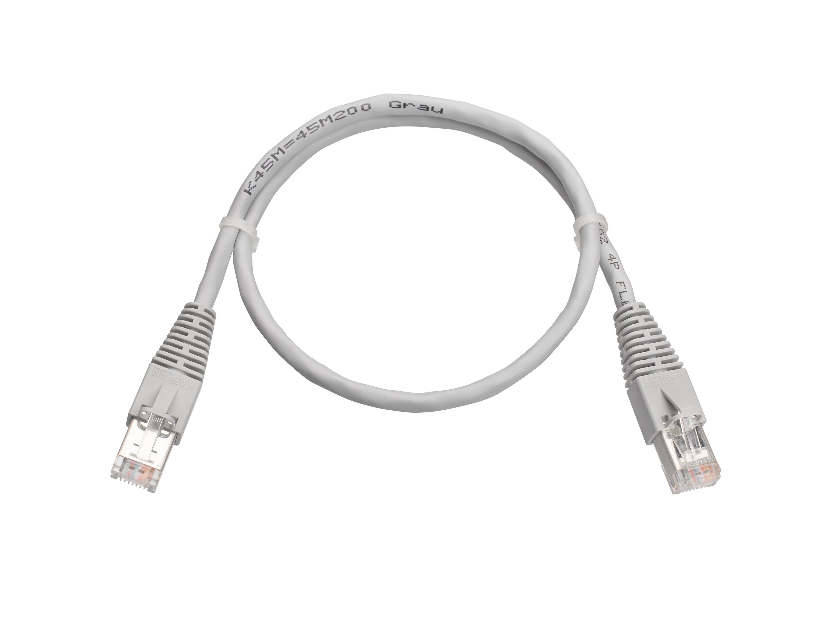 GMA VL-RJ45 HR Cat.5e 4P PVC 12.0m Câble gris, étiqueter