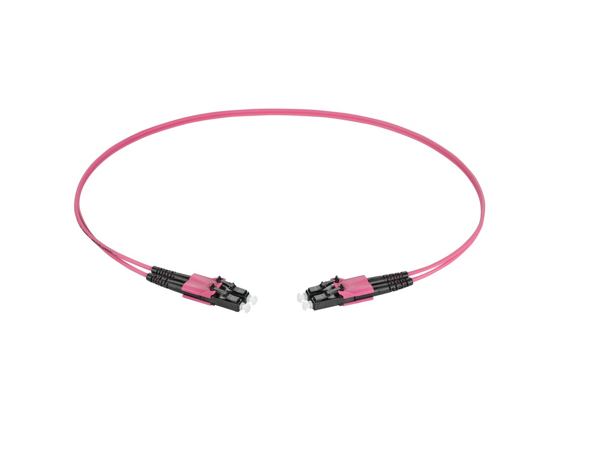 RL Dupl. Fig.8 2x1.4mm 50/125 OM4 LC/LC violet 3.0m