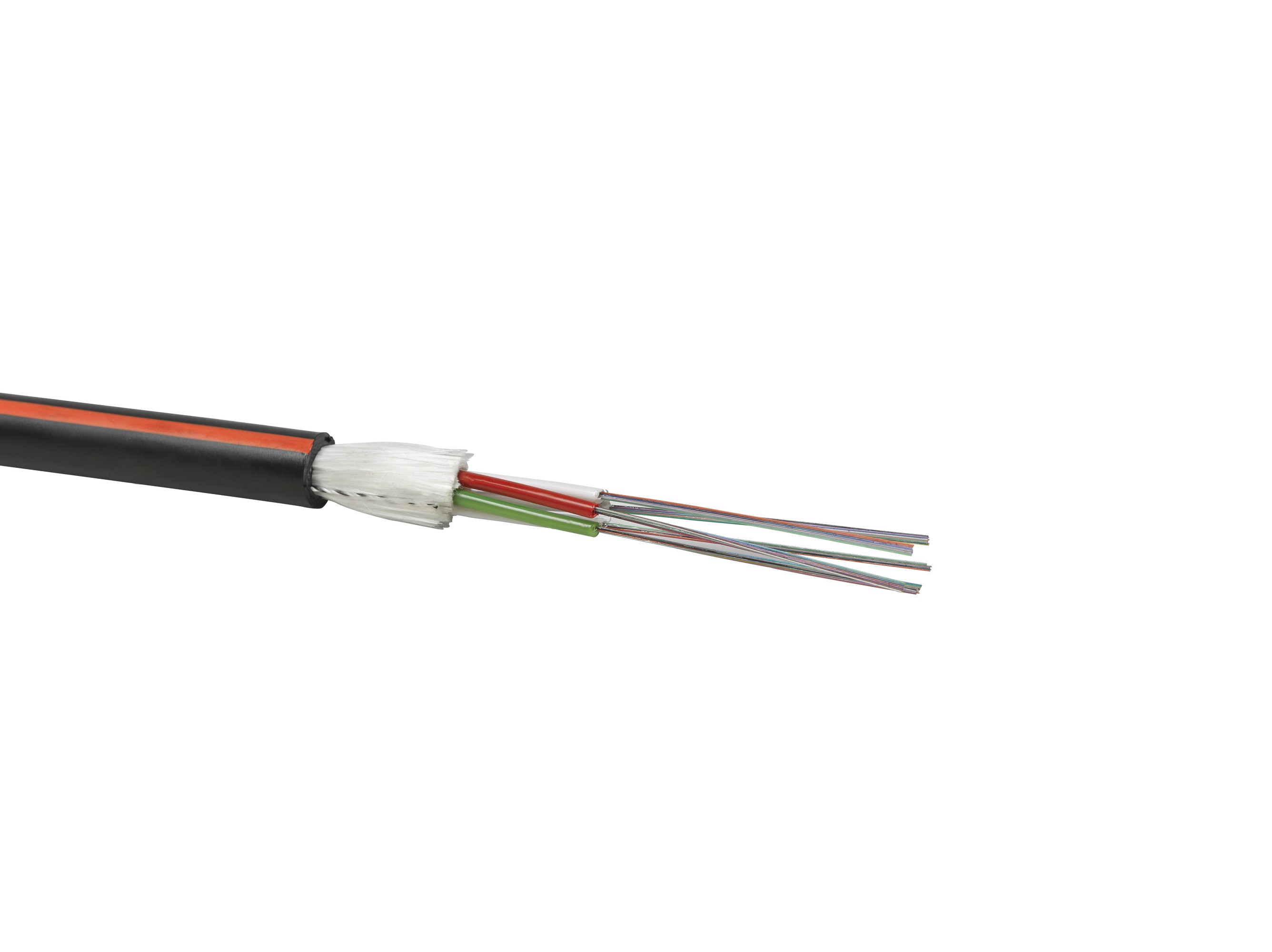 Câble FO H+S 48x50/125 pcr PE 10.5mm noir/or