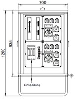 DISTRO Baustromverteiler STV 125A weiss (RAL 9010)