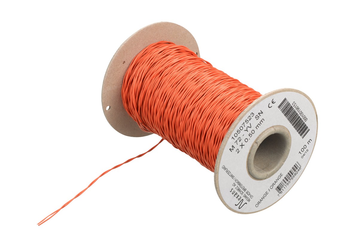 M72 2x0.5 orange/orange  Spule à 100 m