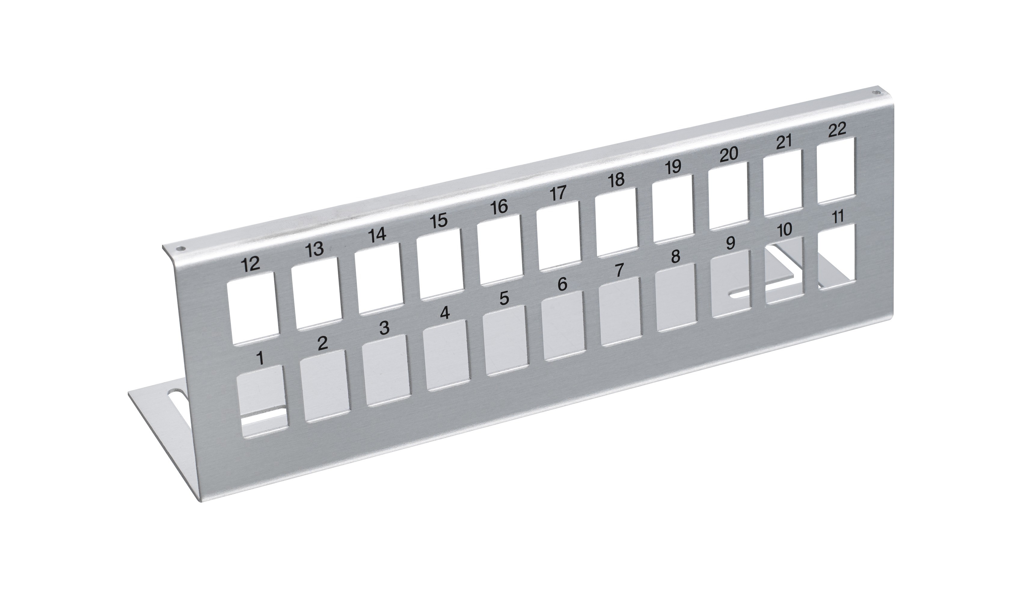 Distributeur Home-Net alu anodis 22xKeystone avec numéroté 1-22 noir