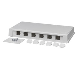 Boîte AP p.12xRJ45 rallonge bc